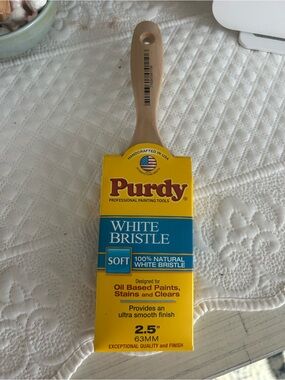 Purdy white bristle soft flat paint brush